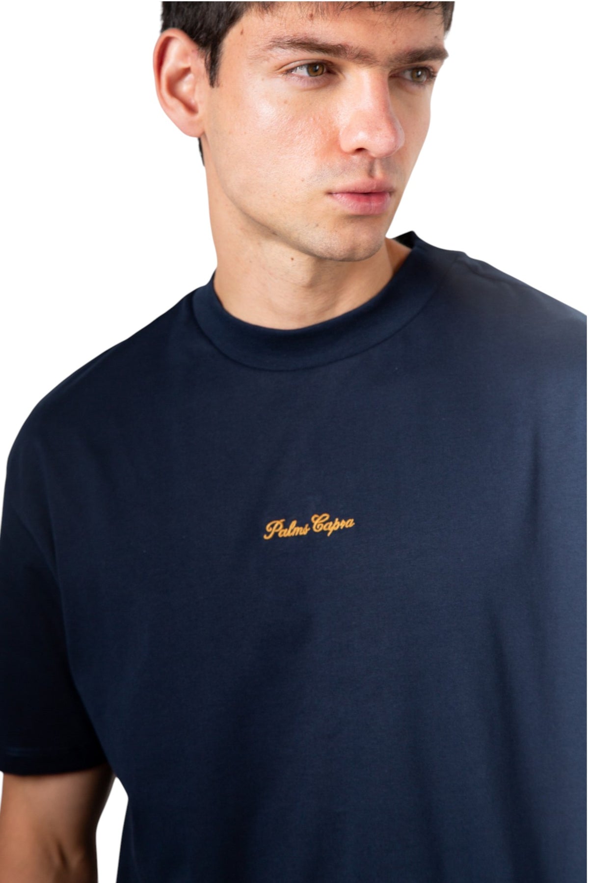 Palms Embroidered Blue Tshirt