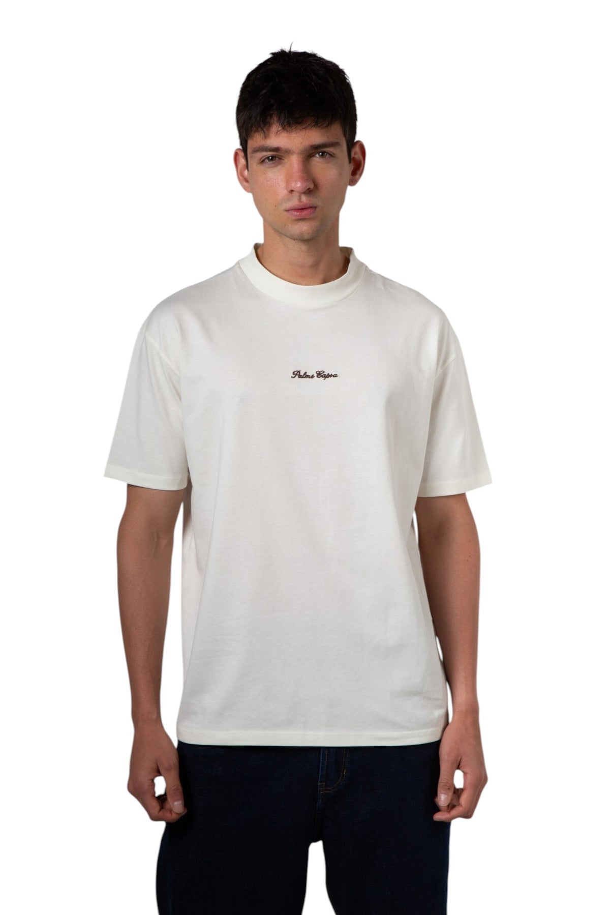 Palms Embroidered Ivory Tshirt