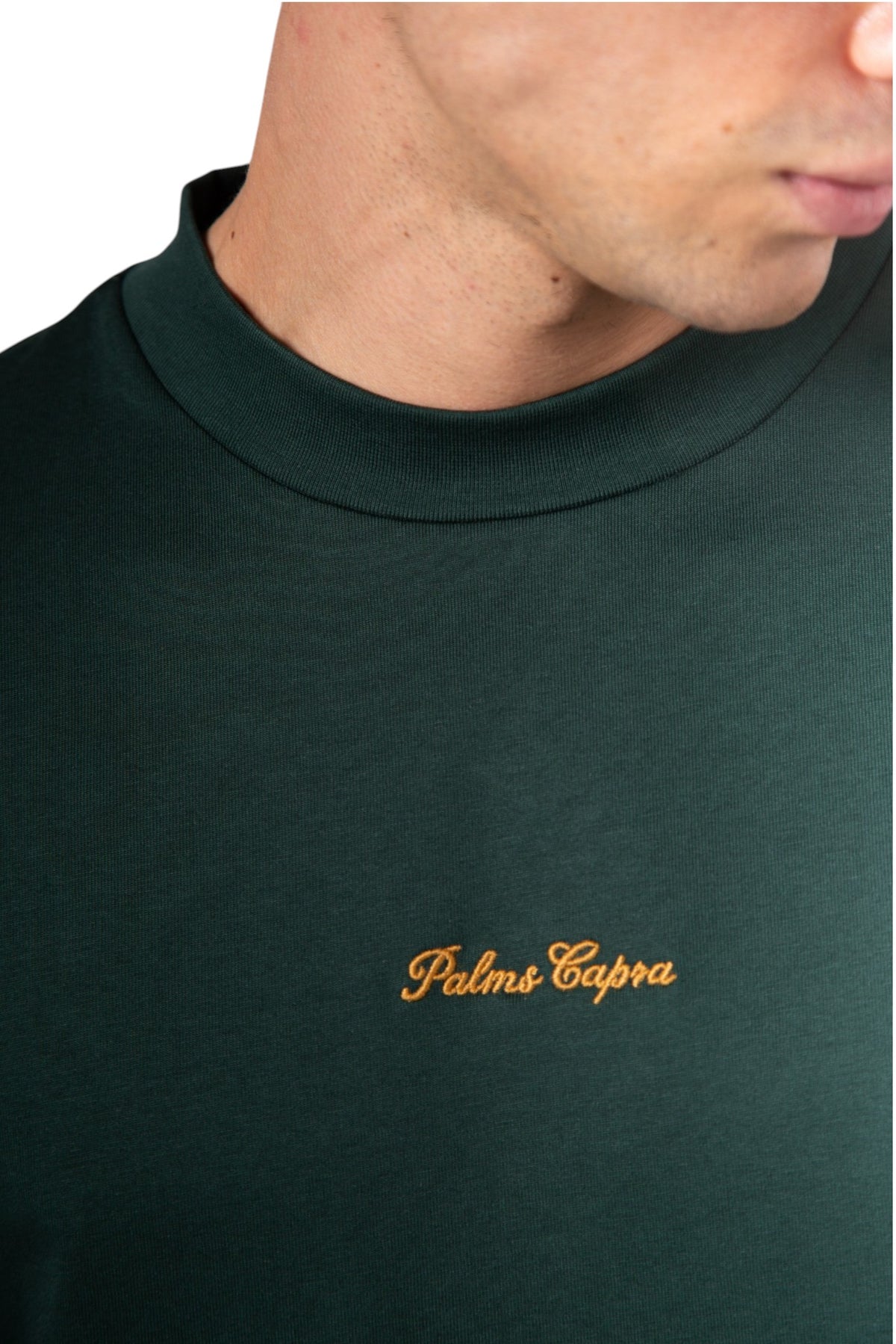Palms Embroidered Green Tshirt
