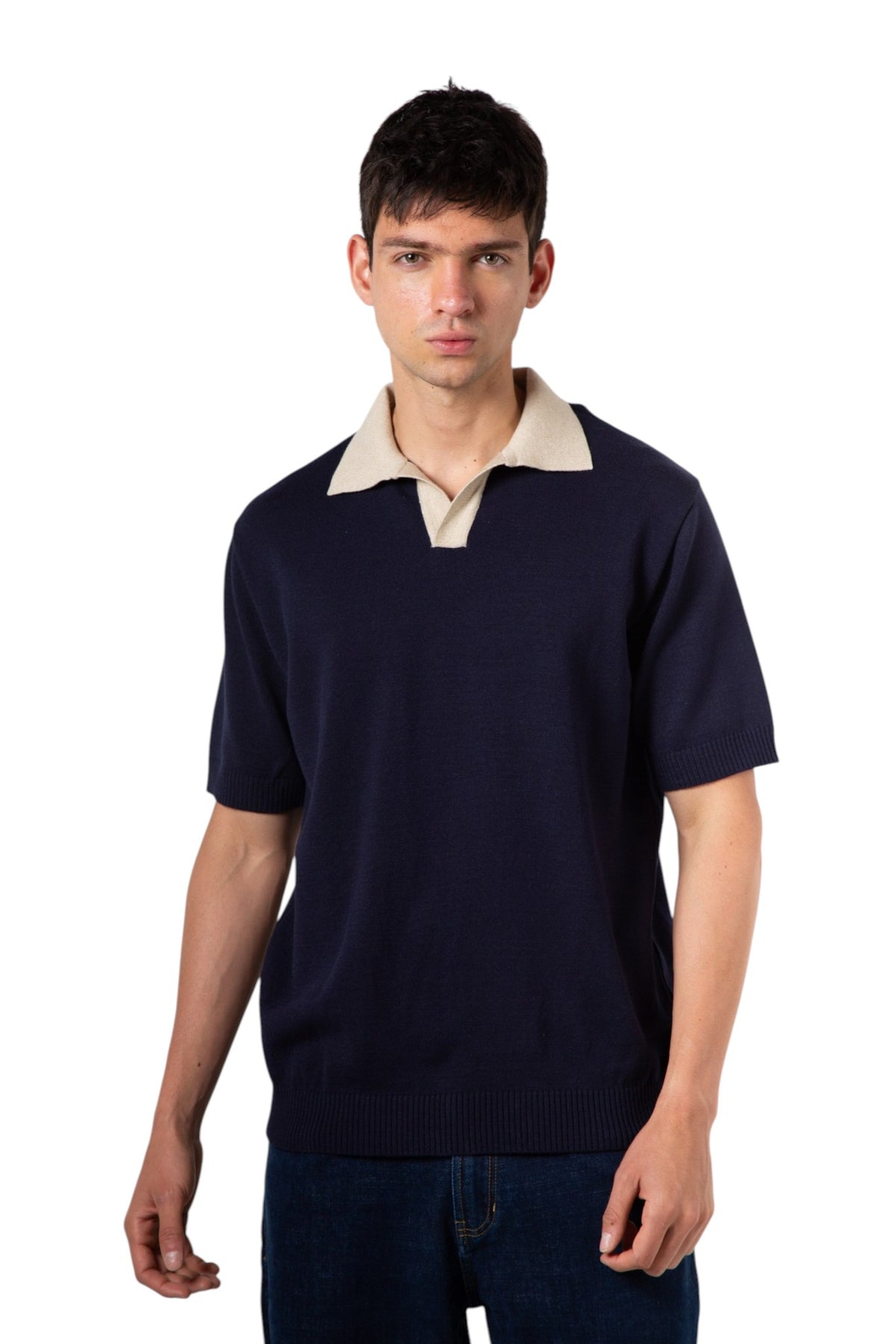 PC Blue Polo Knit