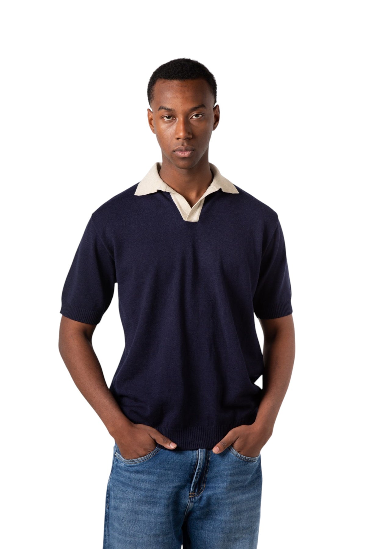 PC Blue Polo Knit