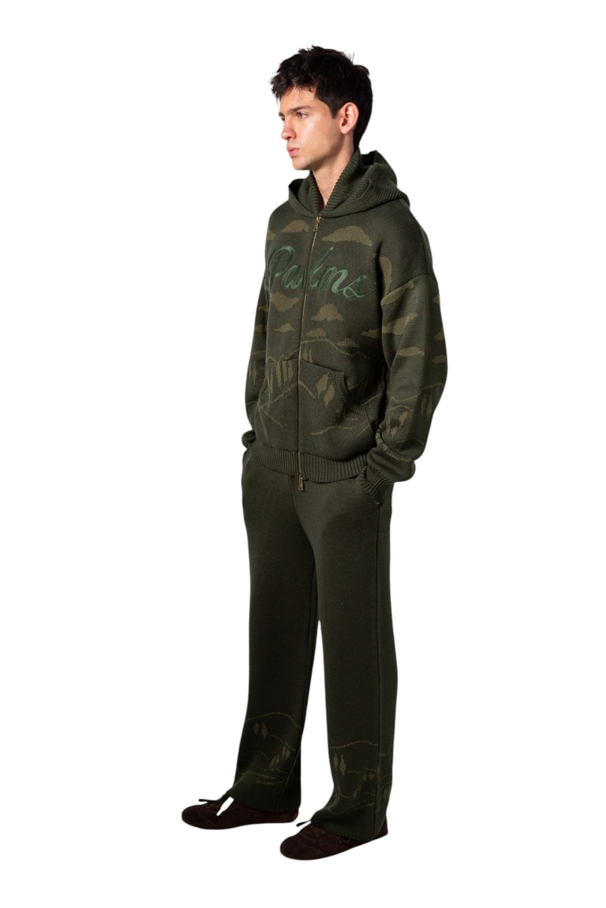Mountains Green Knit Pant