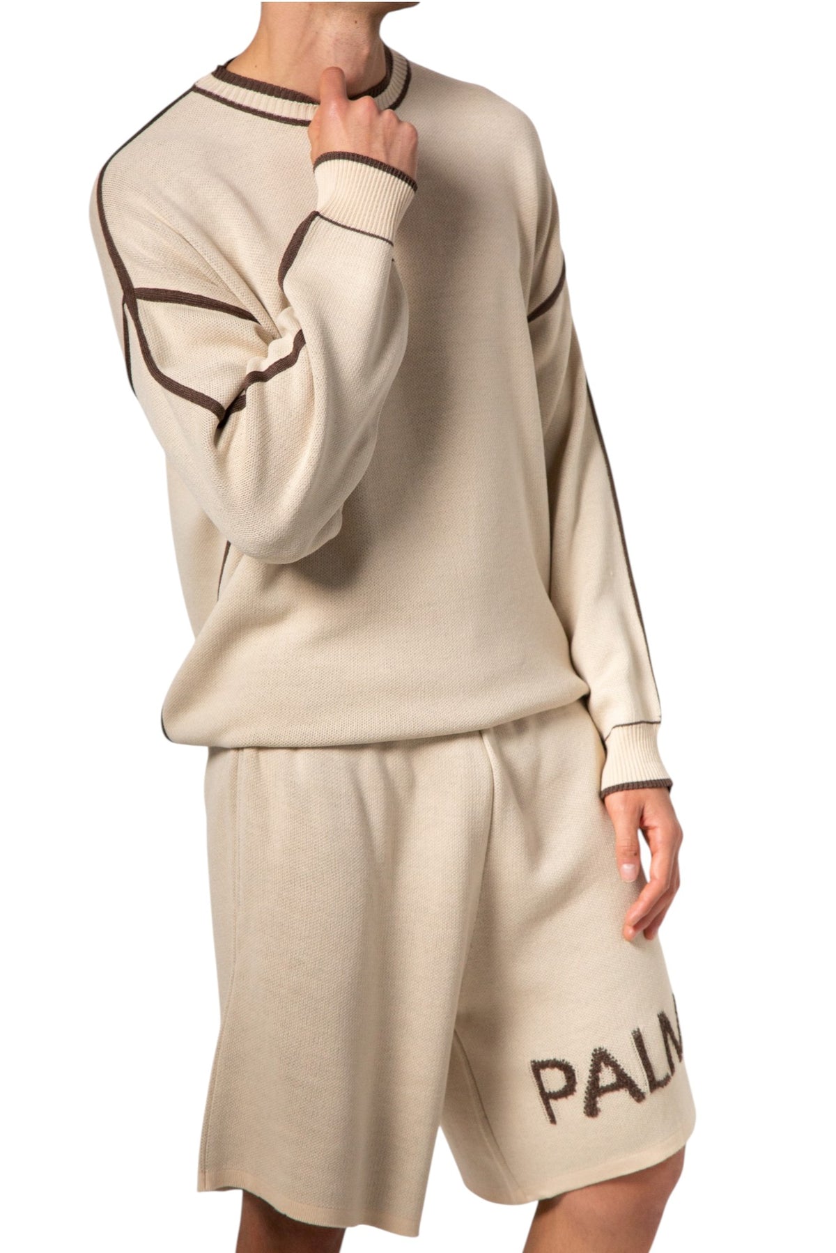 Palms Beige Short Knit