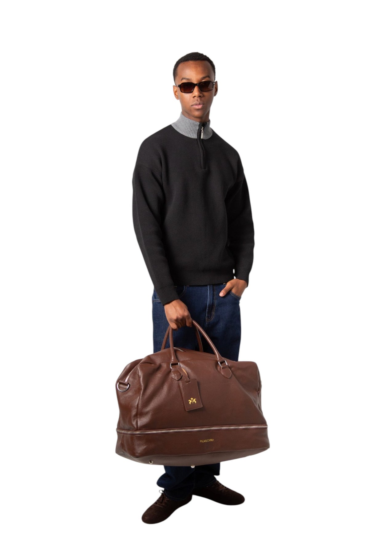 Palms Black Quarter Zip Knit