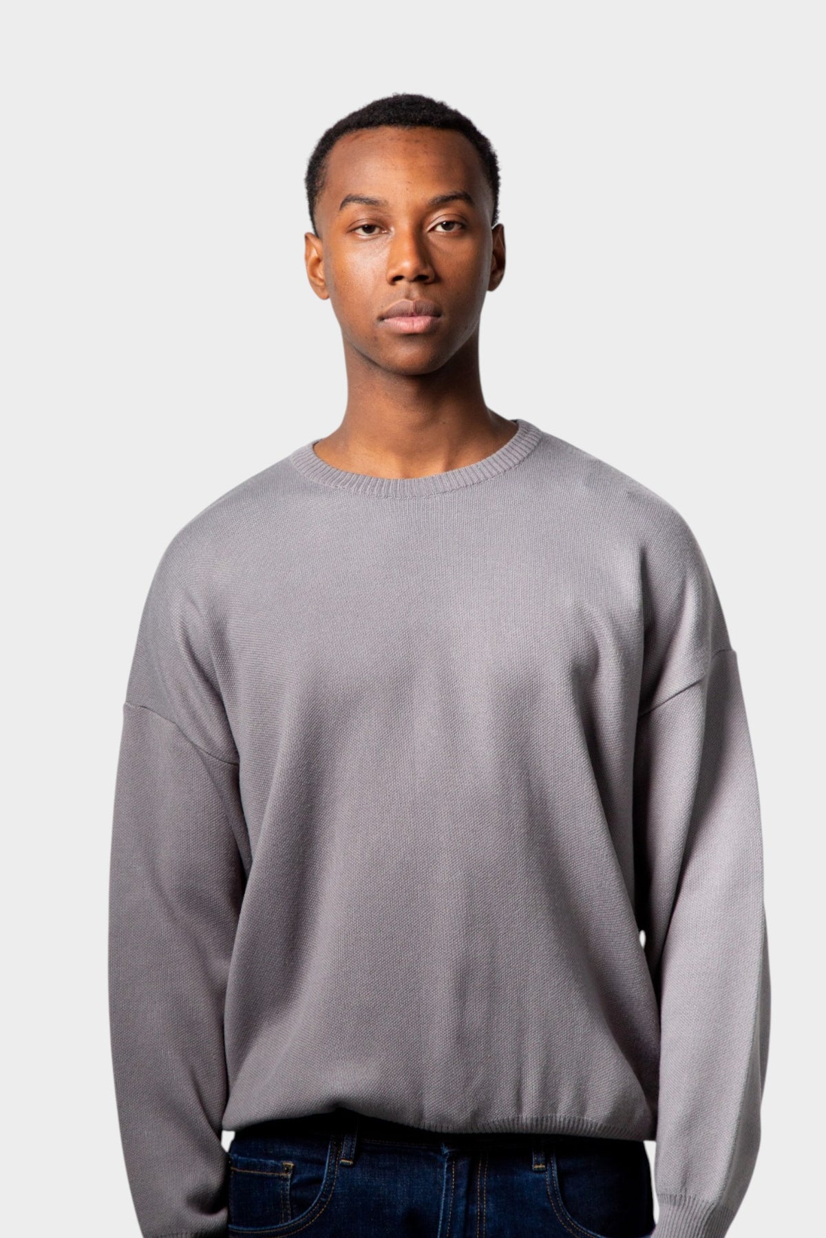 Stars Gray Crewneck Knit