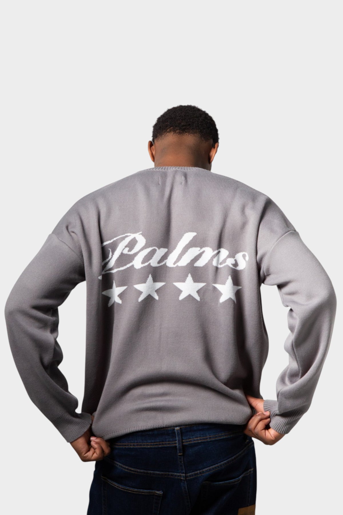Stars Gray Crewneck Knit