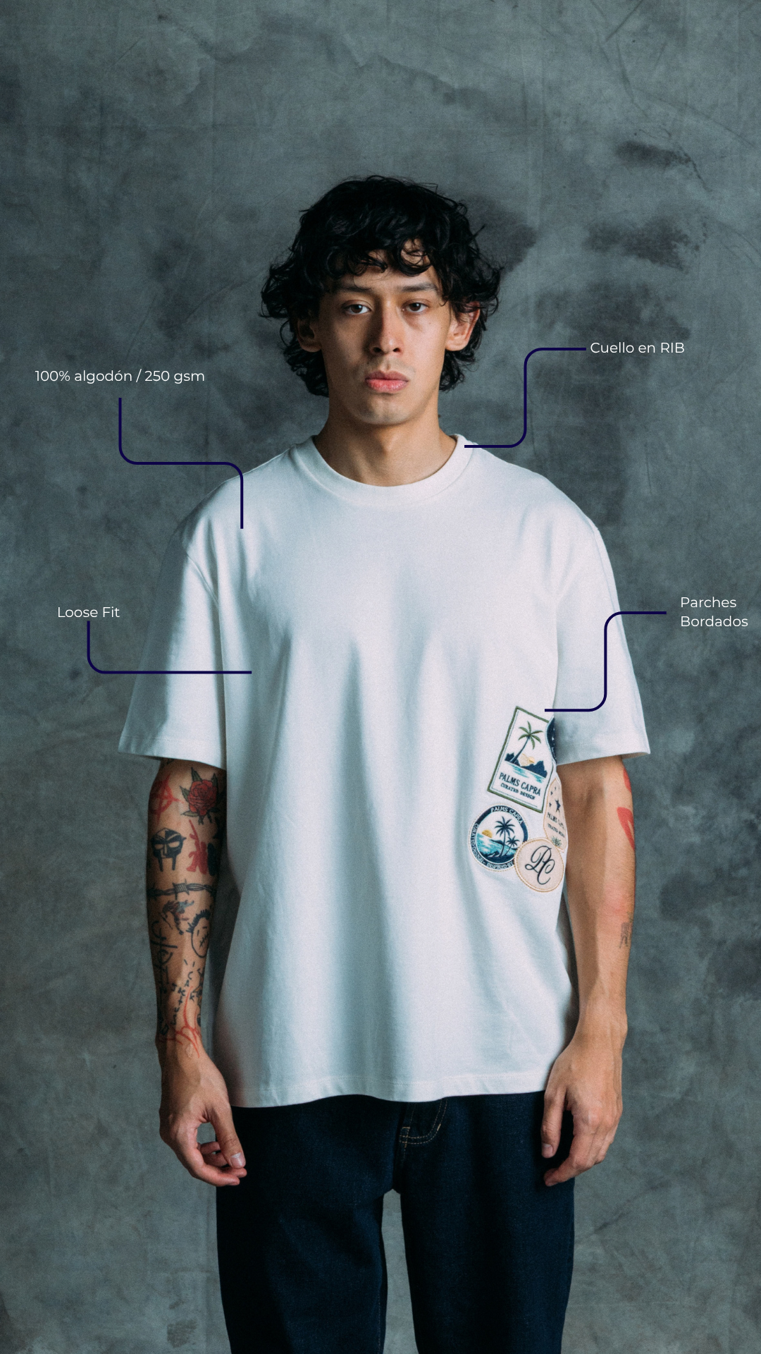 PC Patches Ivory Tshirt