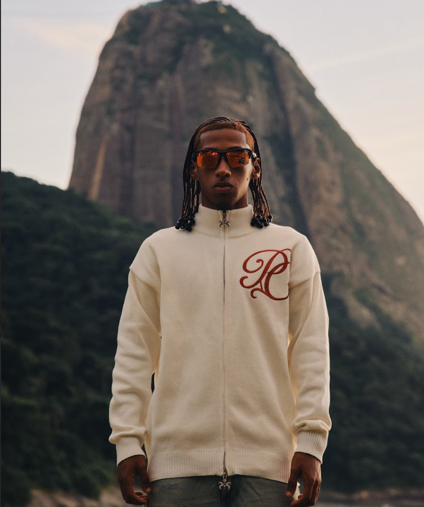 Monogram Ivory Full-Zip Knit