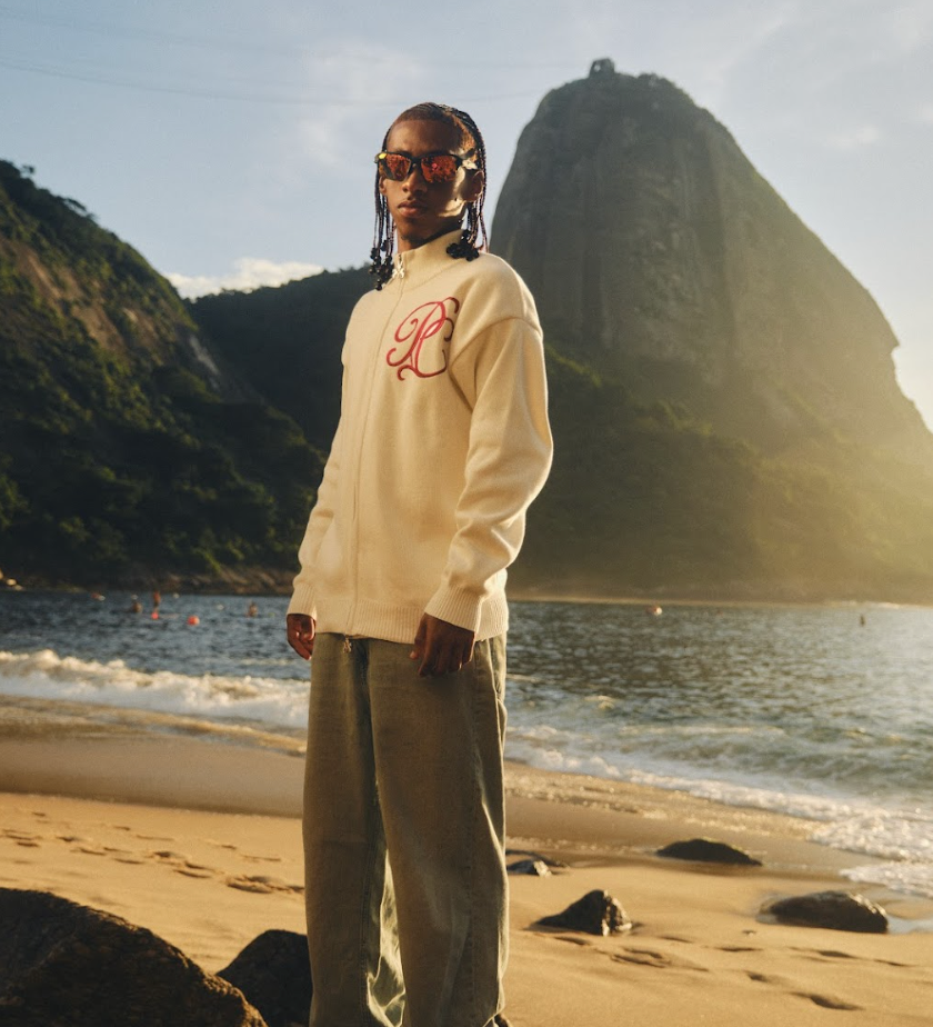 Monogram Ivory Full-Zip Knit