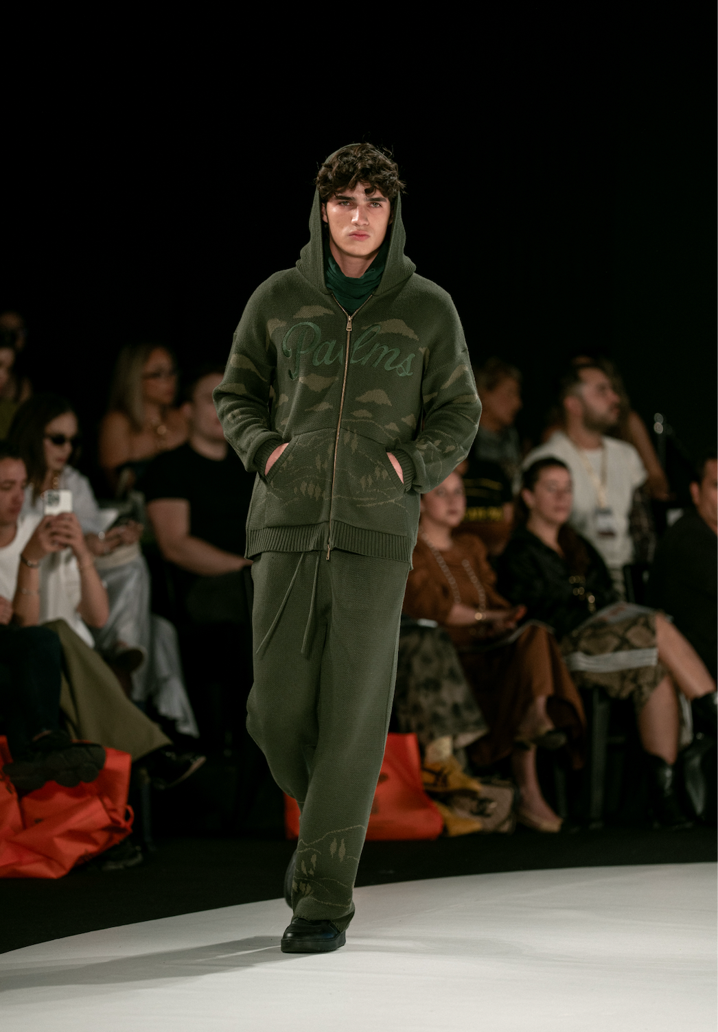 Mountains Green Hoodie Knit