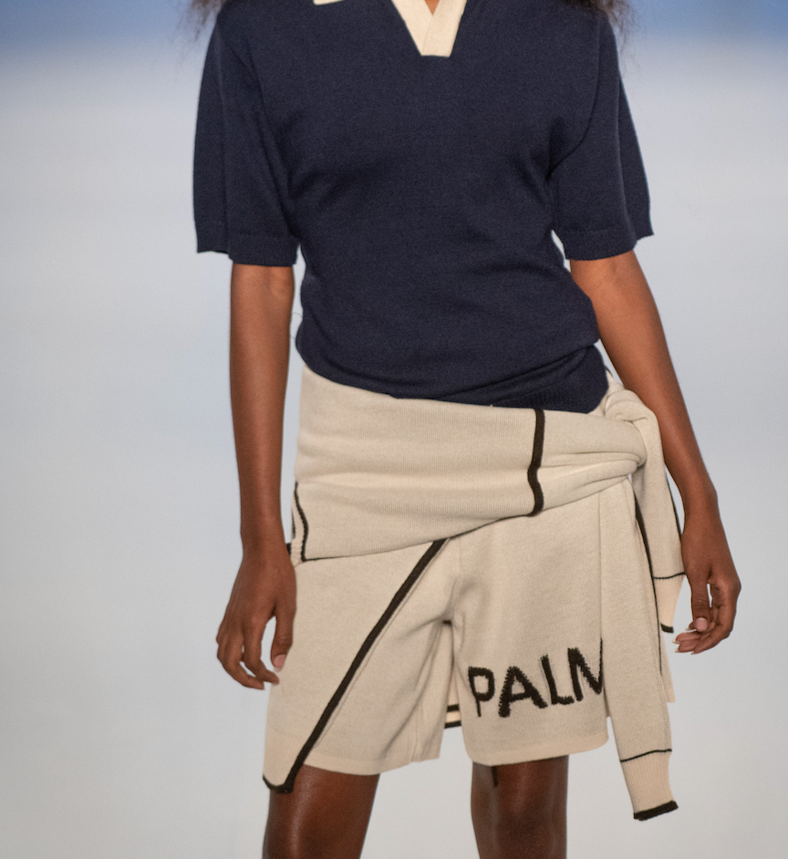 Palms Beige Short Knit