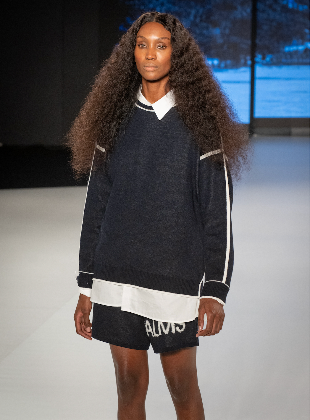 Palms Blue Short Knit