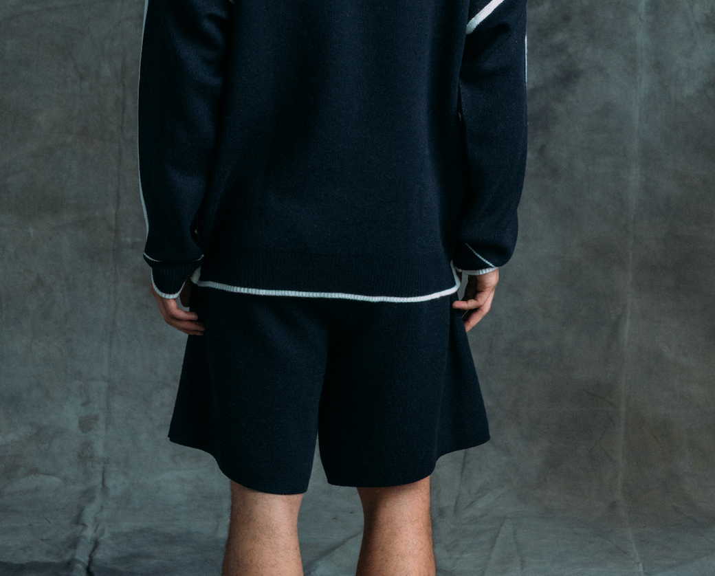 Palms Blue Short Knit