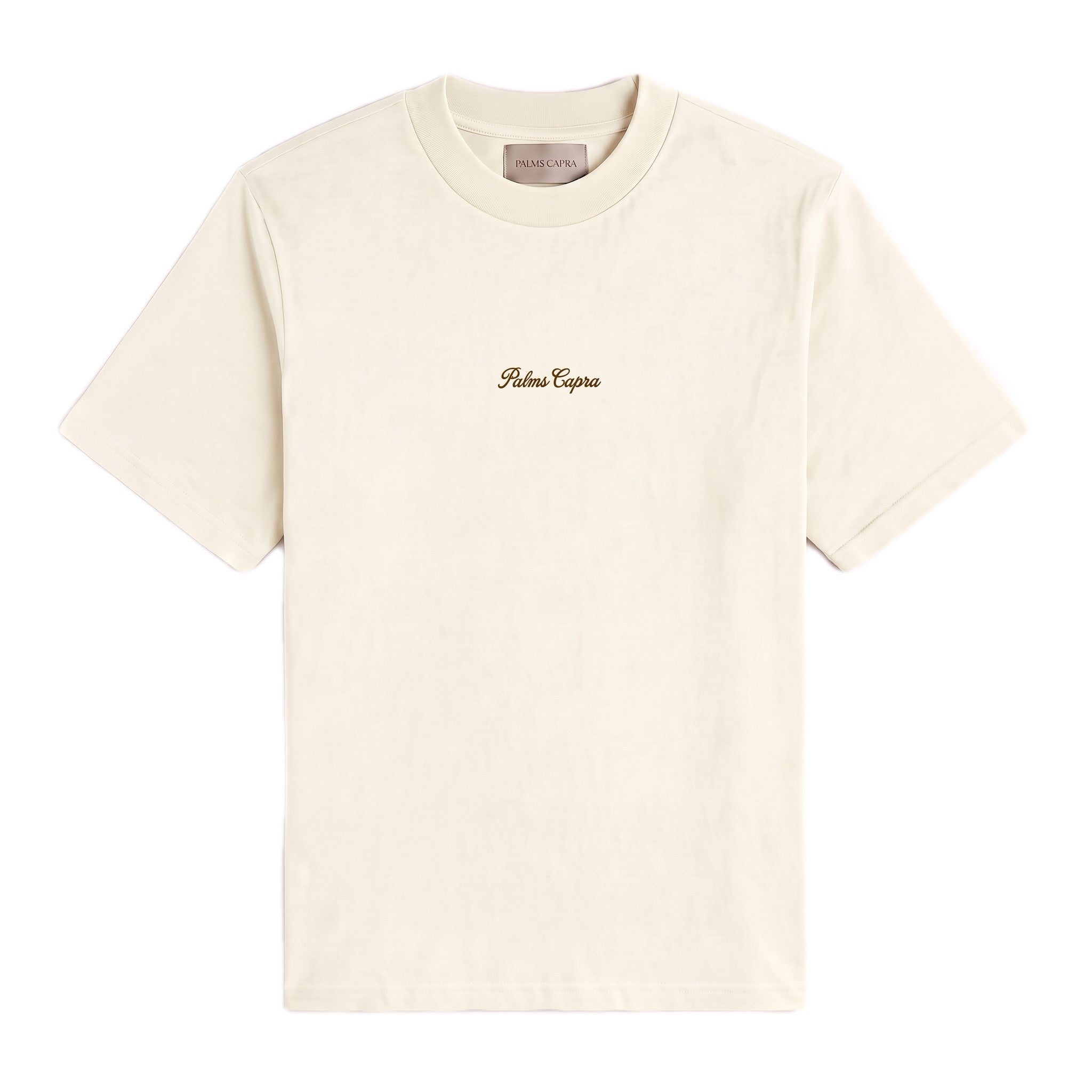 Palms Embroidered Ivory Tshirt