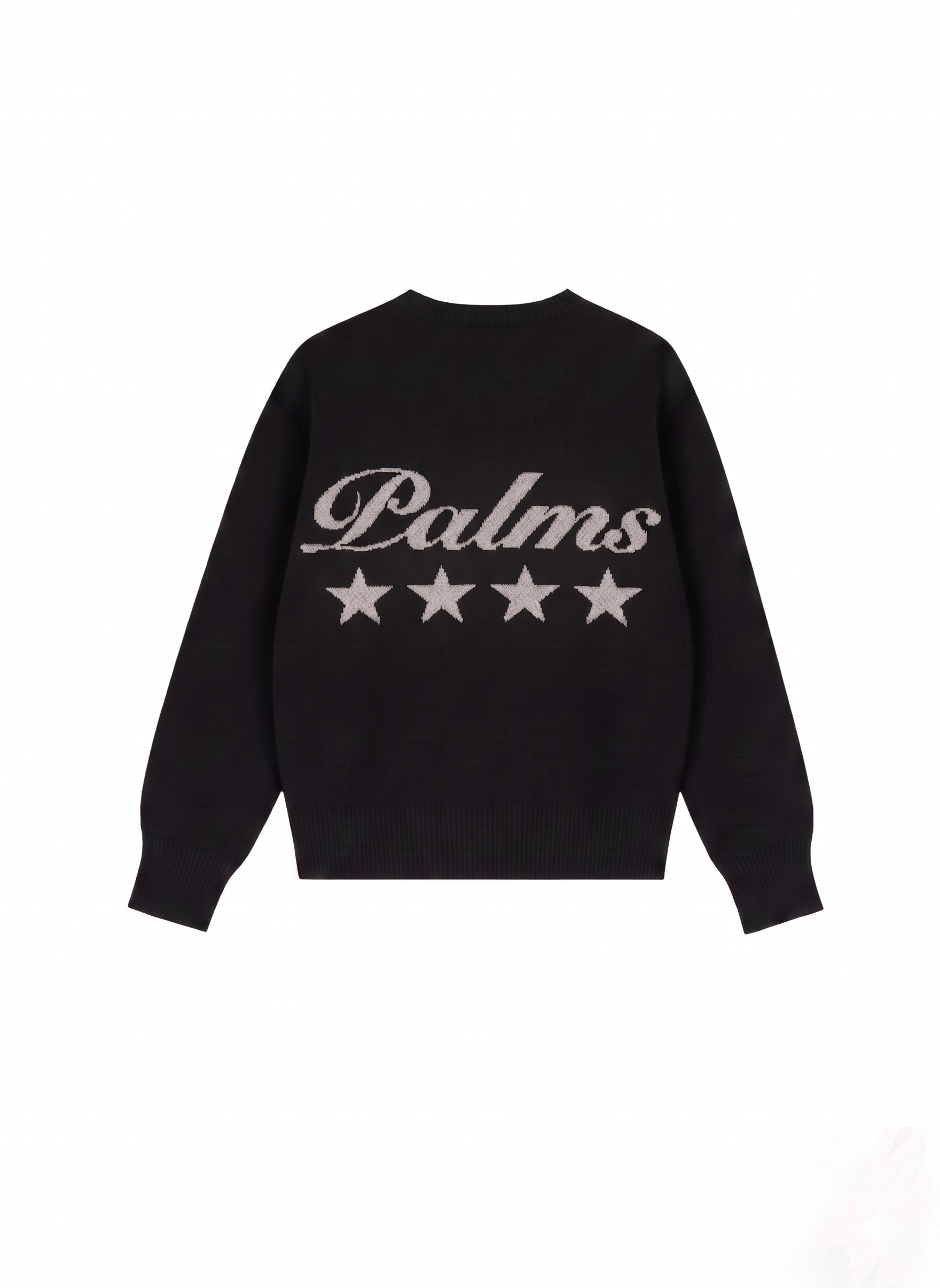 Stars Black Crewneck Knit