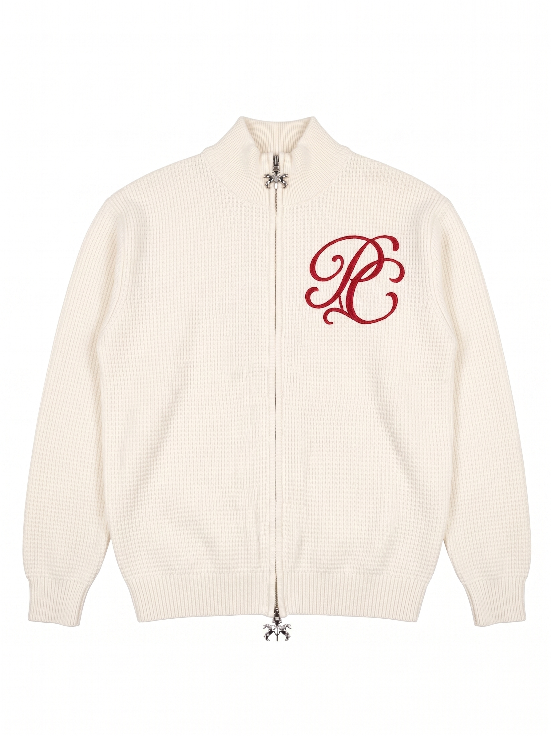 Monogram Ivory Full-Zip Knit
