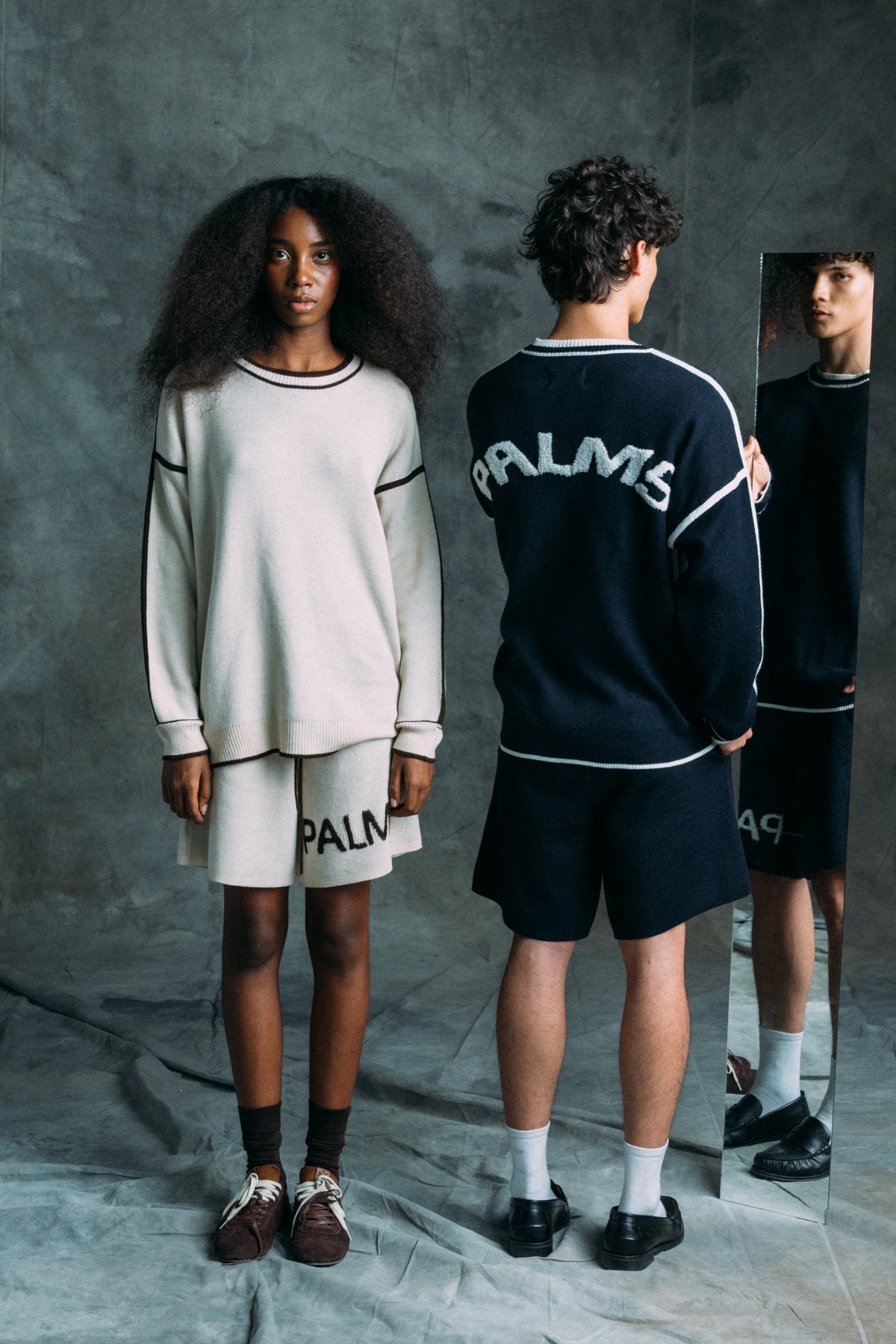 Palms Beige Crewneck Knit