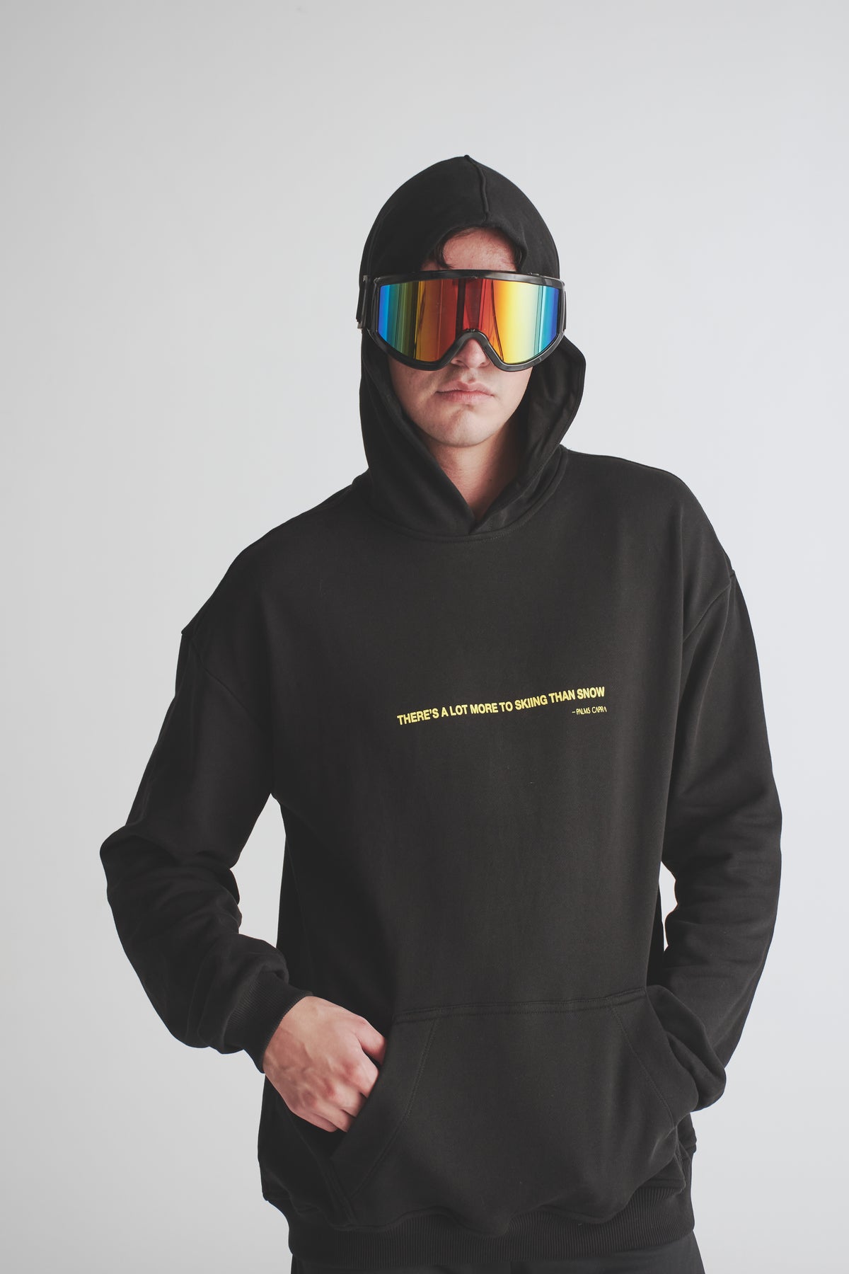 MORE TO SKIING BLACK HOODIE