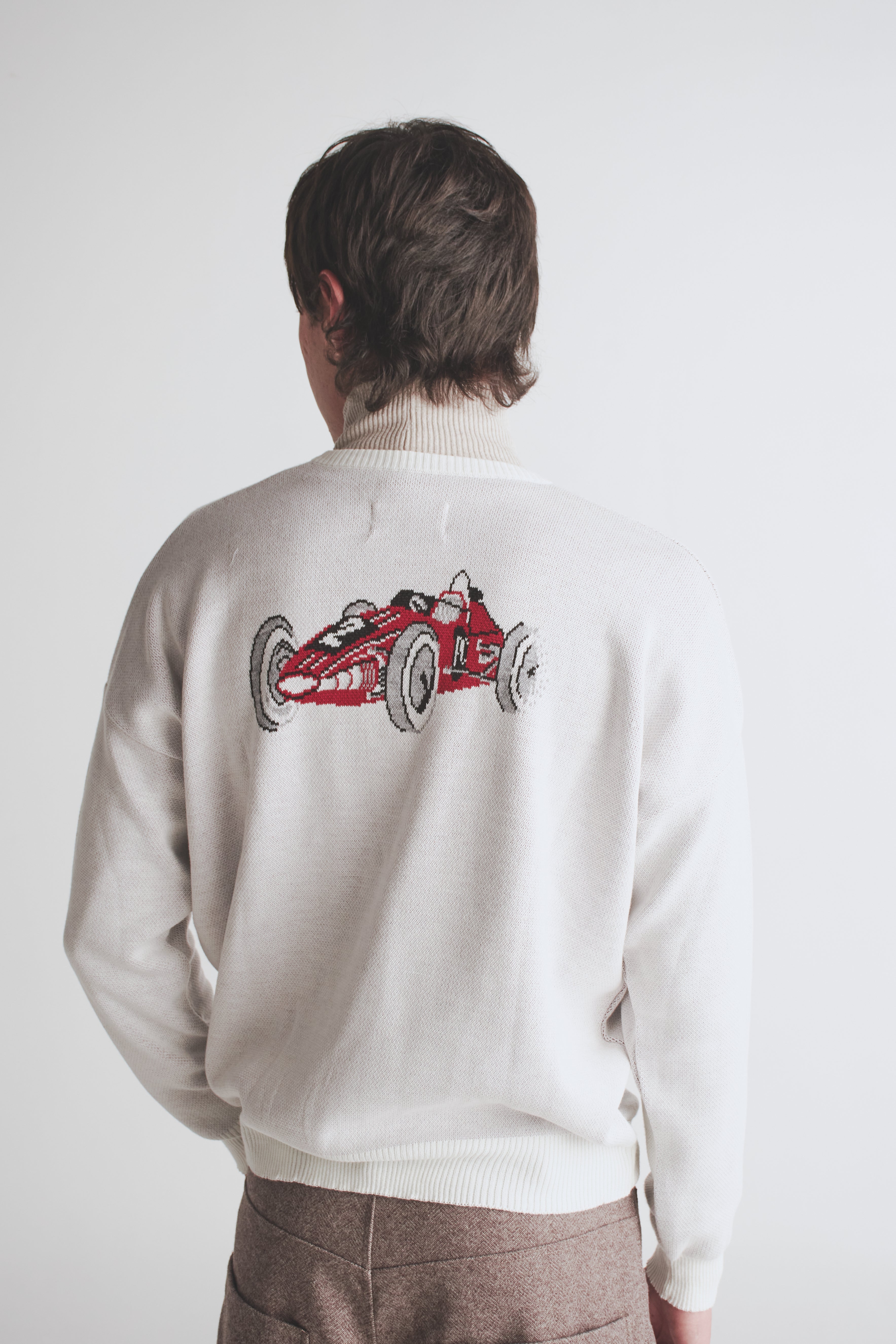 RACING KNIT WHITE
