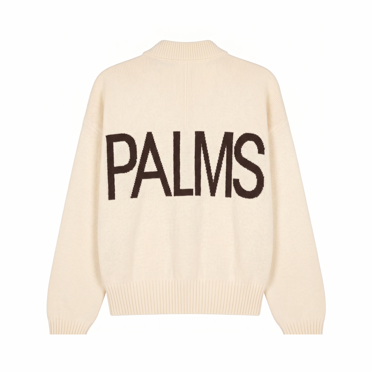 Palms Ivory Full Zip Knit