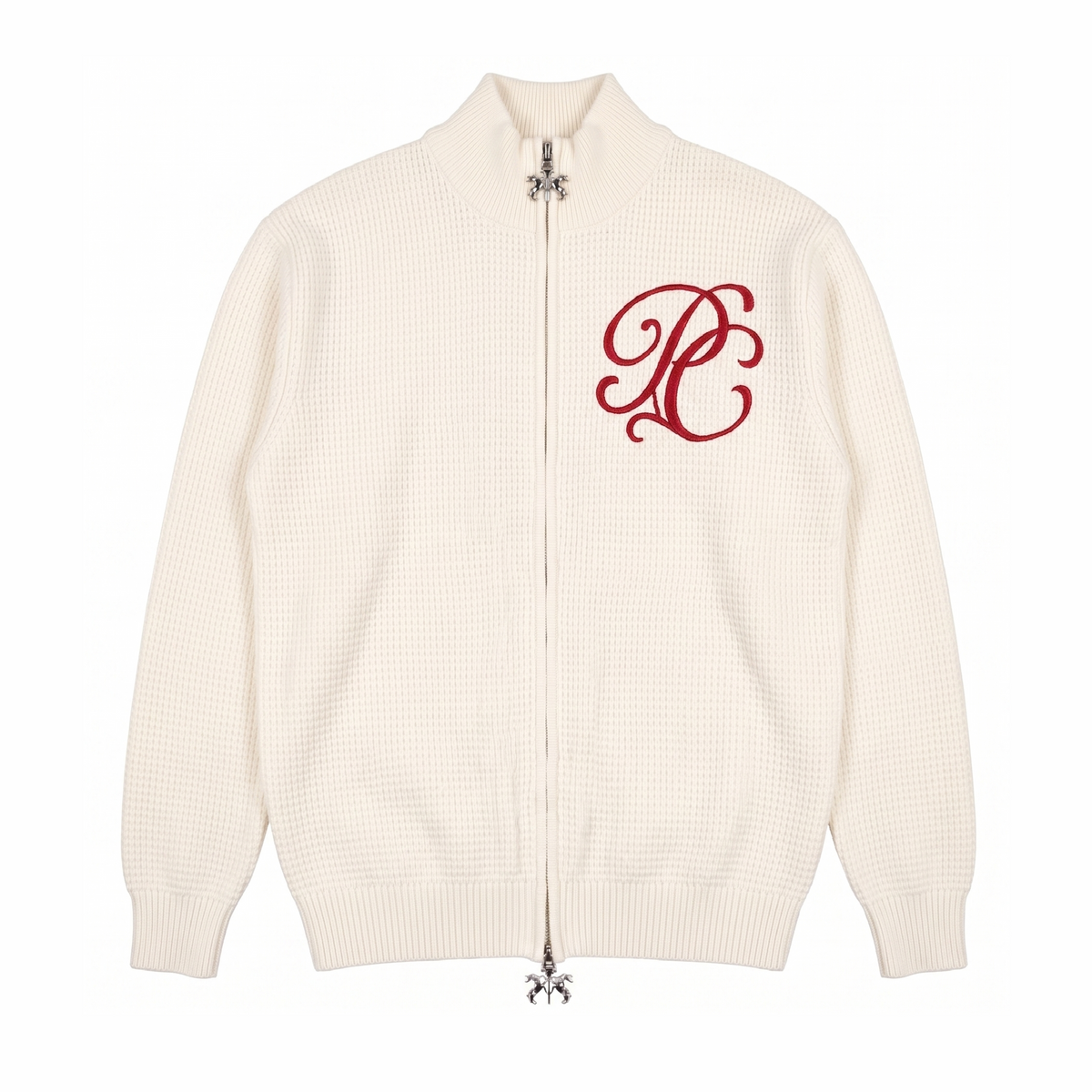 Monogram Ivory Full-Zip Knit