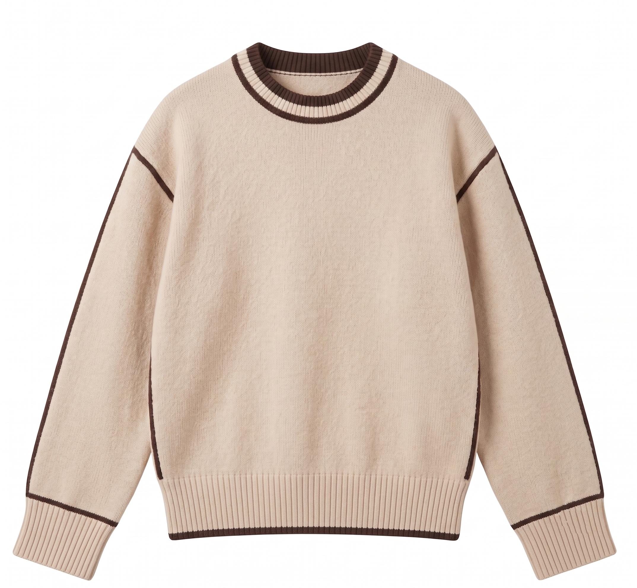 Palms Beige Crewneck Knit