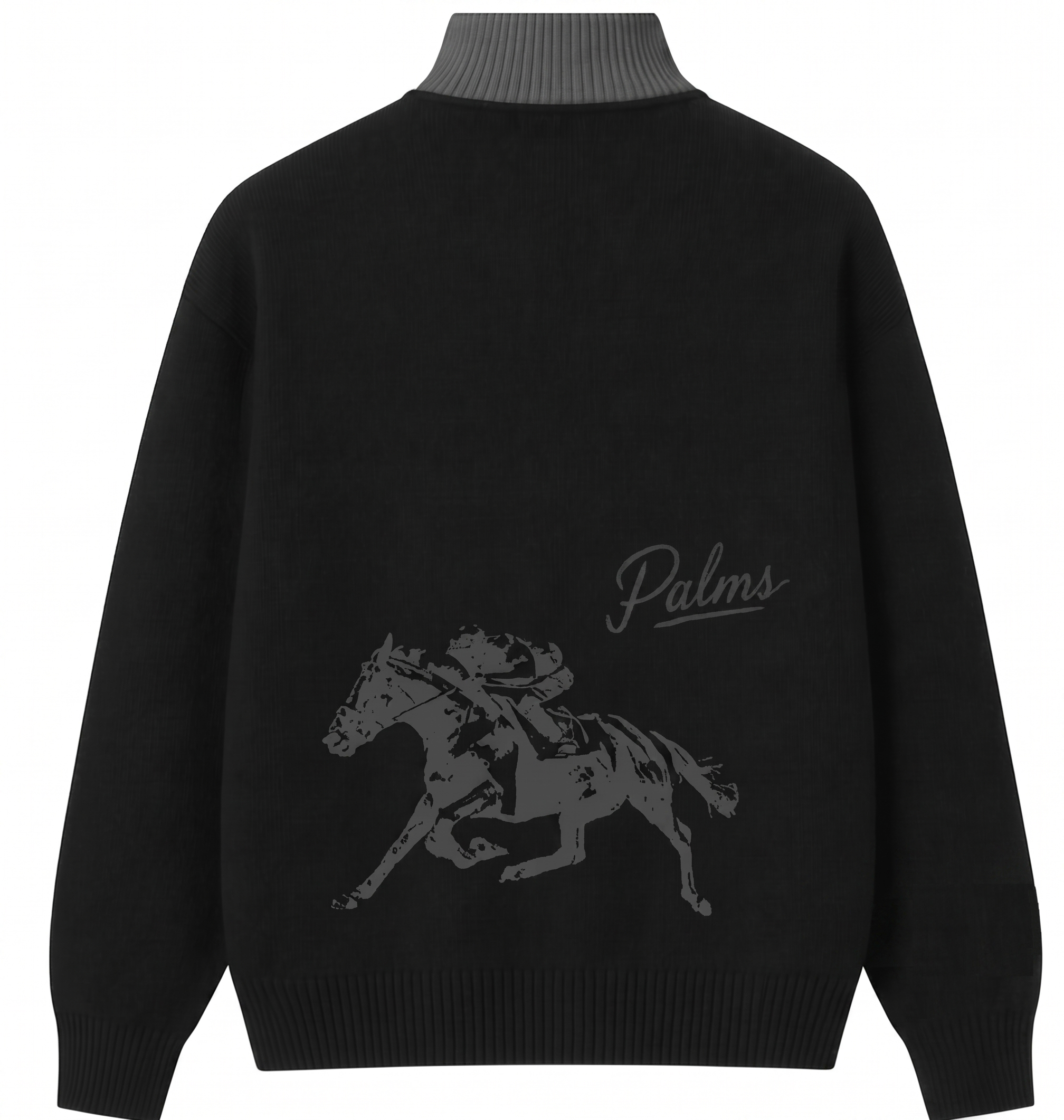 Palms Black Quarter Zip Knit