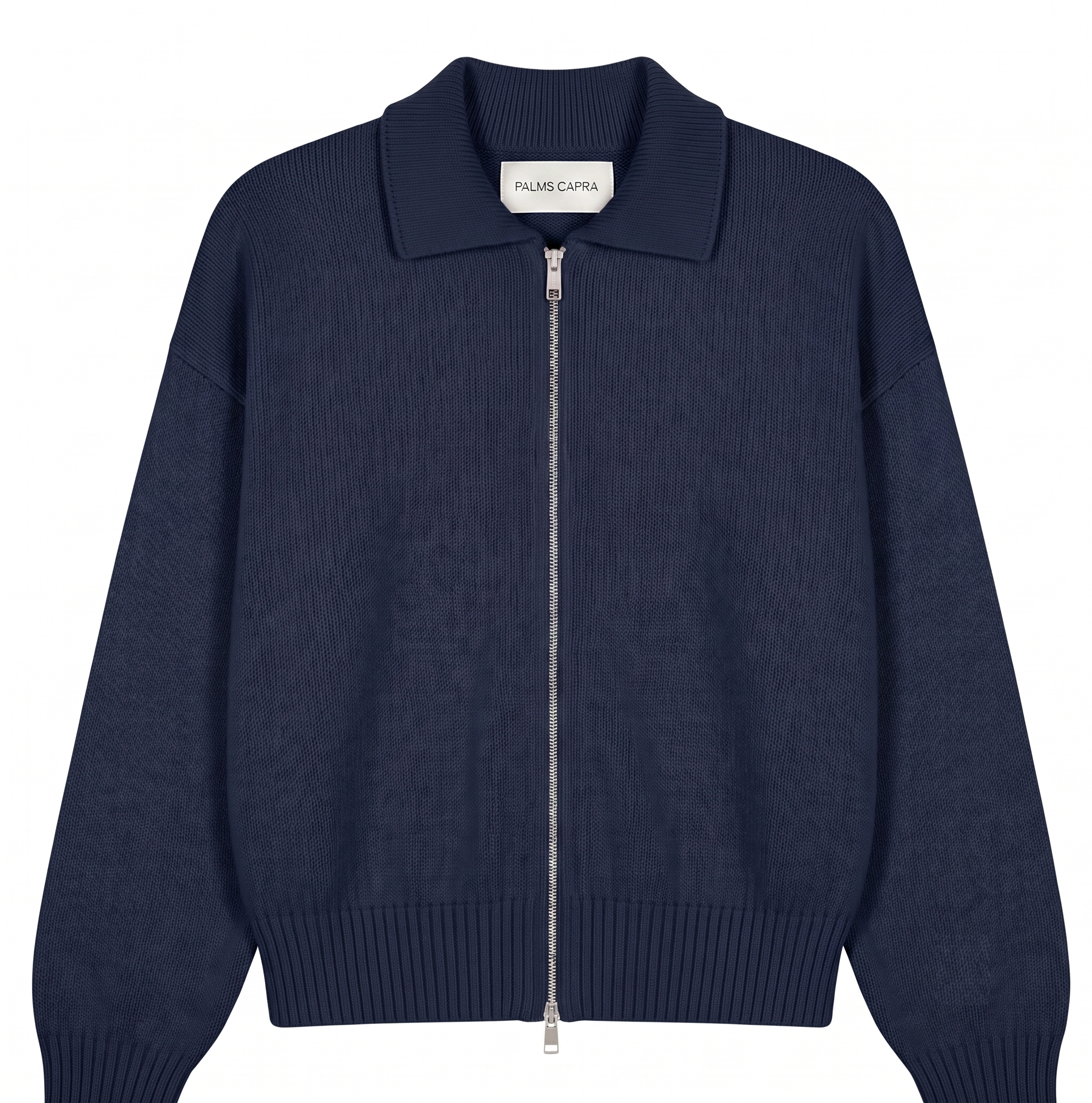 Palms Blue Full Zip Knit
