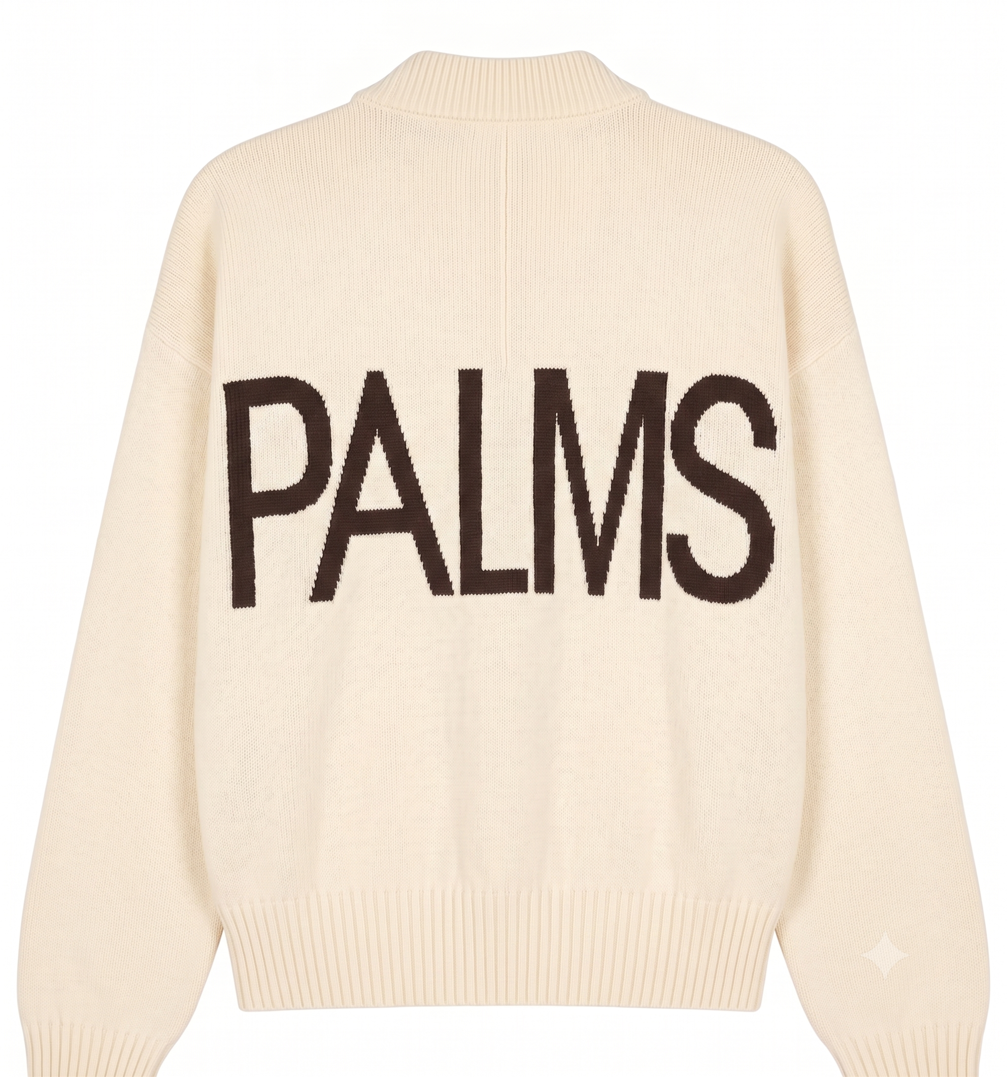 Palms Ivory Full Zip Knit